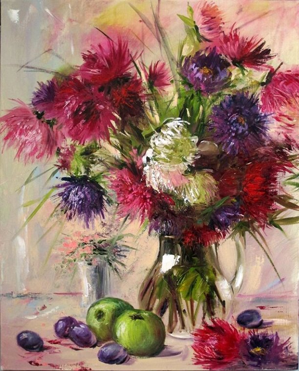 Цветочные натюрморты в живописи художницы Елены Перминовой