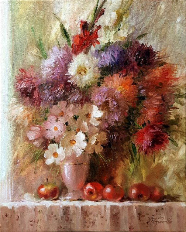 Цветочные натюрморты в живописи художницы Елены Перминовой