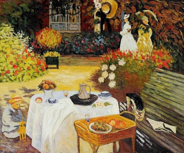 Клод Моне. Завтрак в саду. 1873. Музей Орсе, Париж