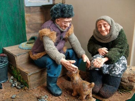 Коллекция кукол "Дорогие мои старики" Ирины Верхградской из Новосибирска