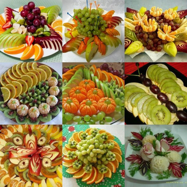 Овощные нарезки на праздничный стол